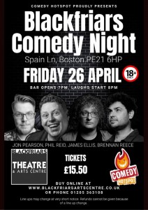 Blackfriars Comedy Night - April 2024