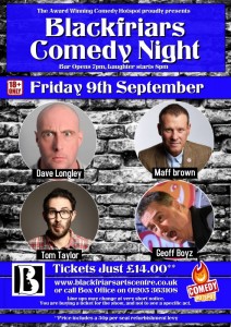 Blackfriars Comedy Night - Sept 2022